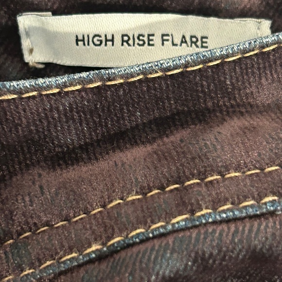 Forever 21 Women's High Rise Slim Fit Flare Leg Flocked Jeans NWOT Sz 28 - Picture 8 of 12